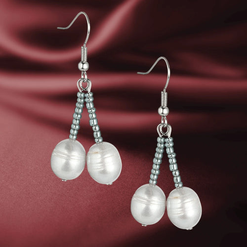 Daniel Steiger Dove Silver Pearl Earrings