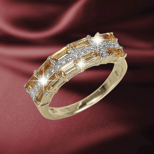Daniel Steiger Citrine Star Cross Ring