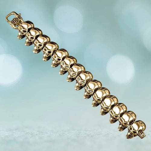 Daniel Steiger Skullhead  Gold Bracelet