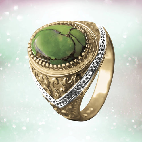 Daniel Steiger Green Copper Turquoise Ring