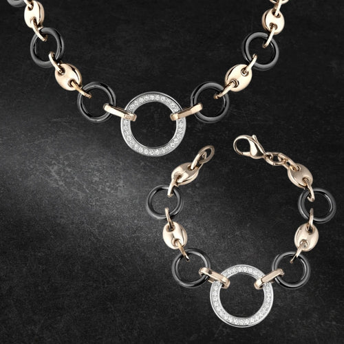 Daniel Steiger Java Ceramic Halo Bracelet & Necklace Set