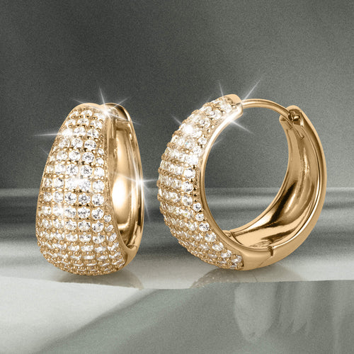 Daniel Steiger Nova Radiance Gold Hoop Earrings