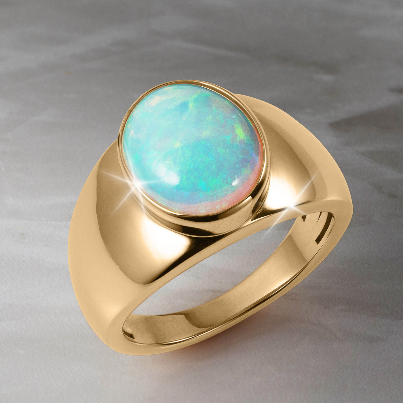 Daniel Steiger Goldfire Opal Men's Ring