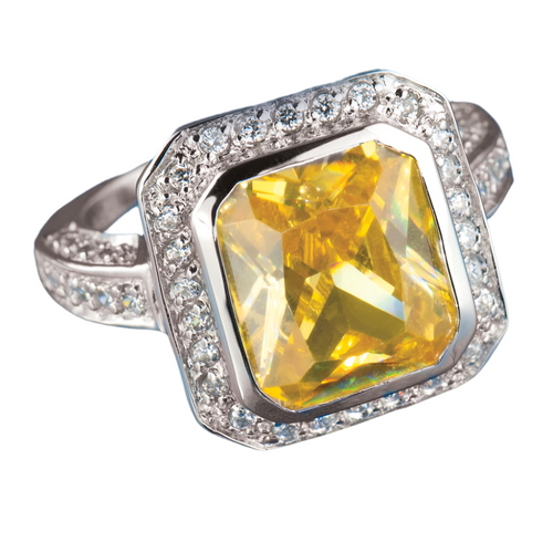 Daniel Steiger Canary Emerald Cut Ring