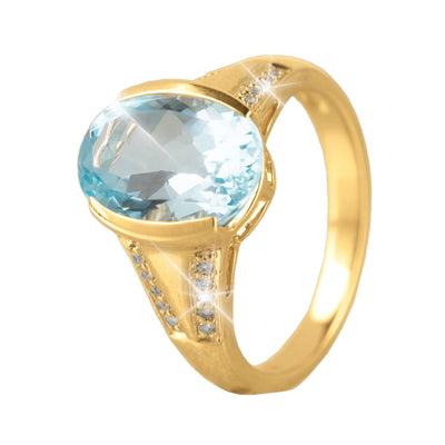 Daniel Steiger 10K Gold Blue Topaz Ring