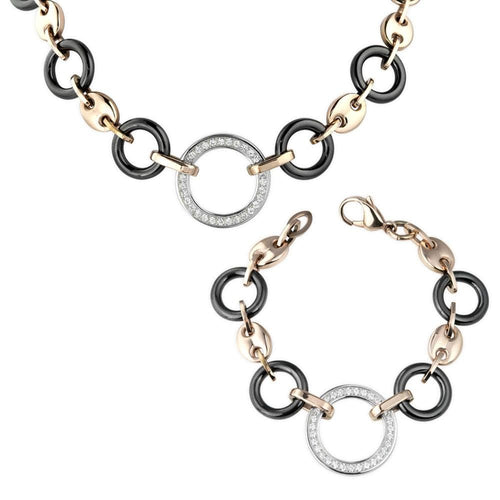 Daniel Steiger Java Ceramic Halo Bracelet & Necklace Set