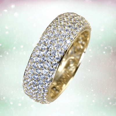 Starfish Gold Ring featuring sterling silver with gold plating, adorned with sparkling clear stones for an elegant female jewelry piece.