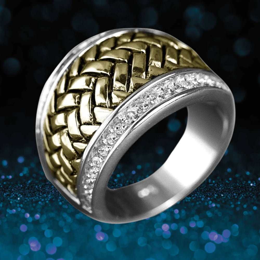 Daniel Steiger Men's Basket Weave Ring
