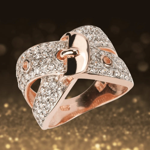 Daniel Steiger Buckle Couture Rose Gold Ring