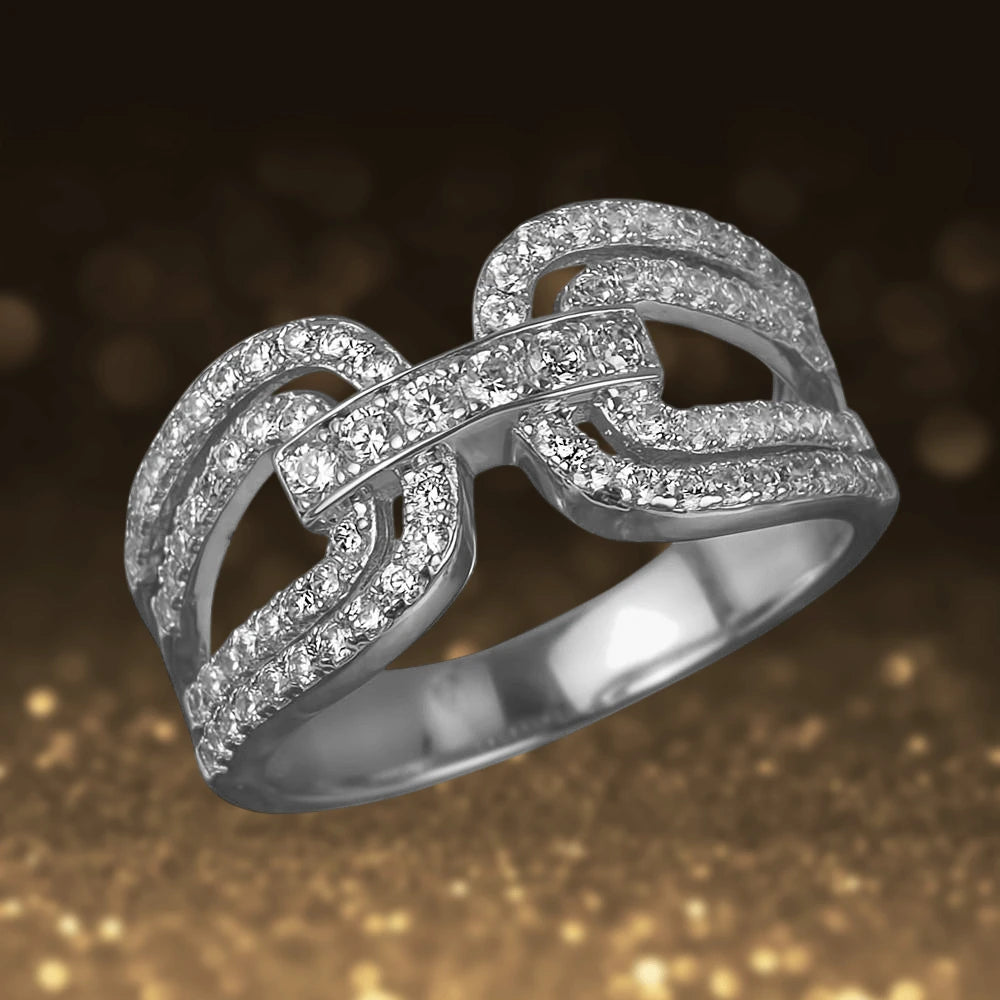 Daniel Steiger Gancini Rhodium Ring