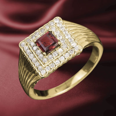 Daniel Steiger Maximo Diamond & Garnet Men's Ring