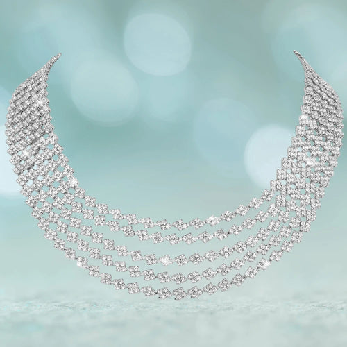 Ice Extravaganza Rhodium Necklace