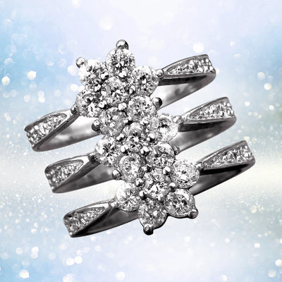 Daniel Steiger Flower Journey Rhodium Ring