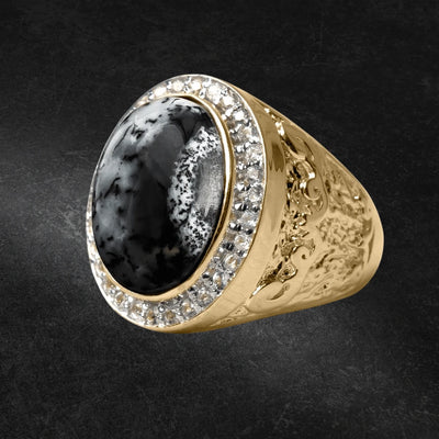 Men's Dendrite Opal Ring