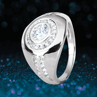 Daniel Steiger Echo Men's Rhodium Ring