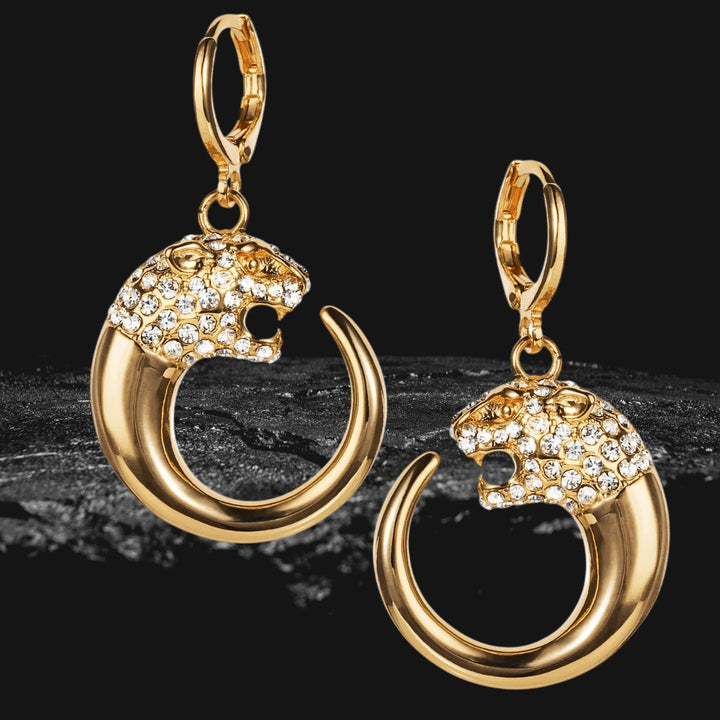 Daniel Steiger Leopardo Golden Earrings
