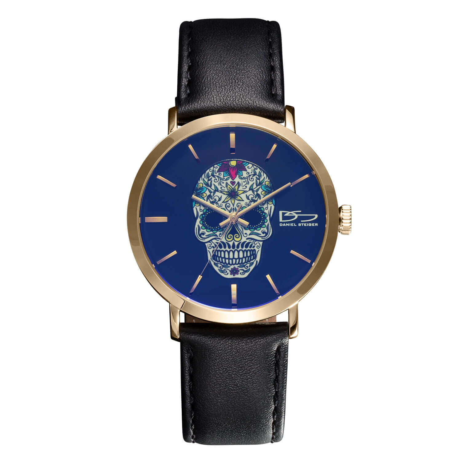 Rebel Skull Men's Gold Watch