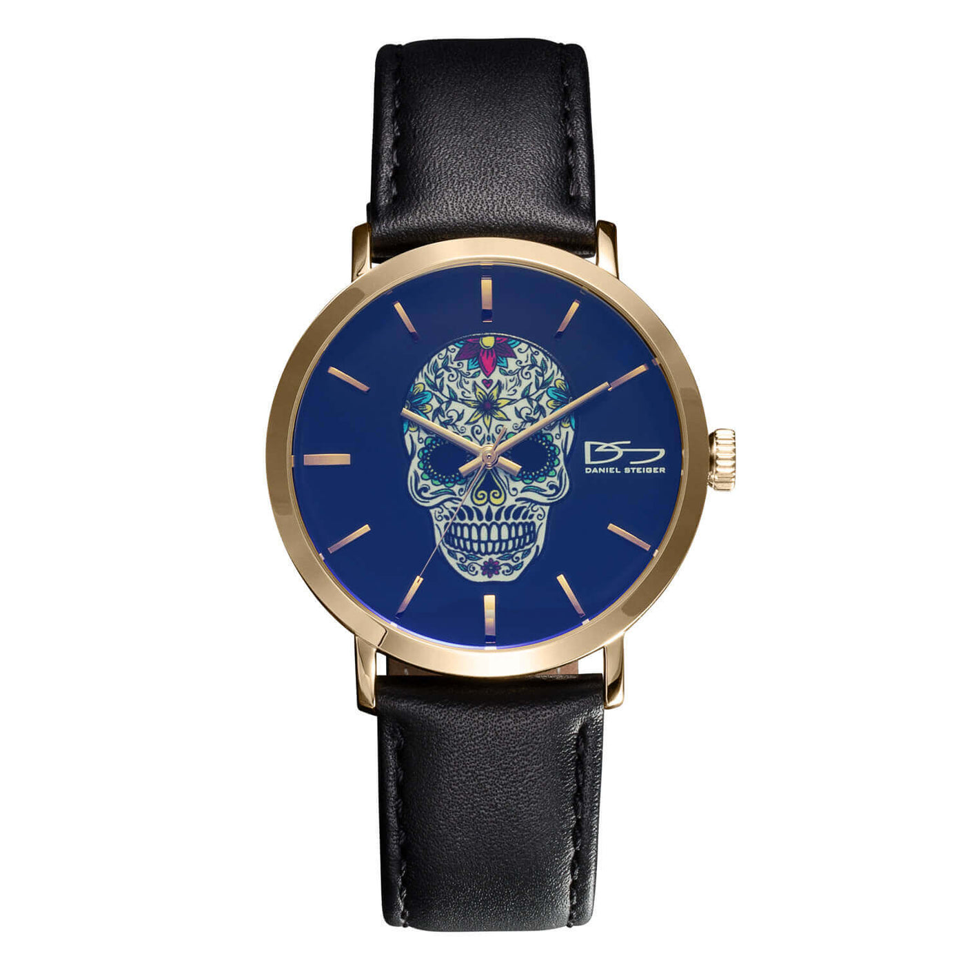 Rebel Skull Men's Gold Watch