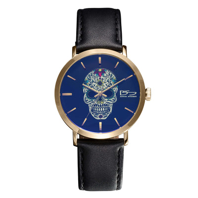 Rebel Skull Men's Gold Watch