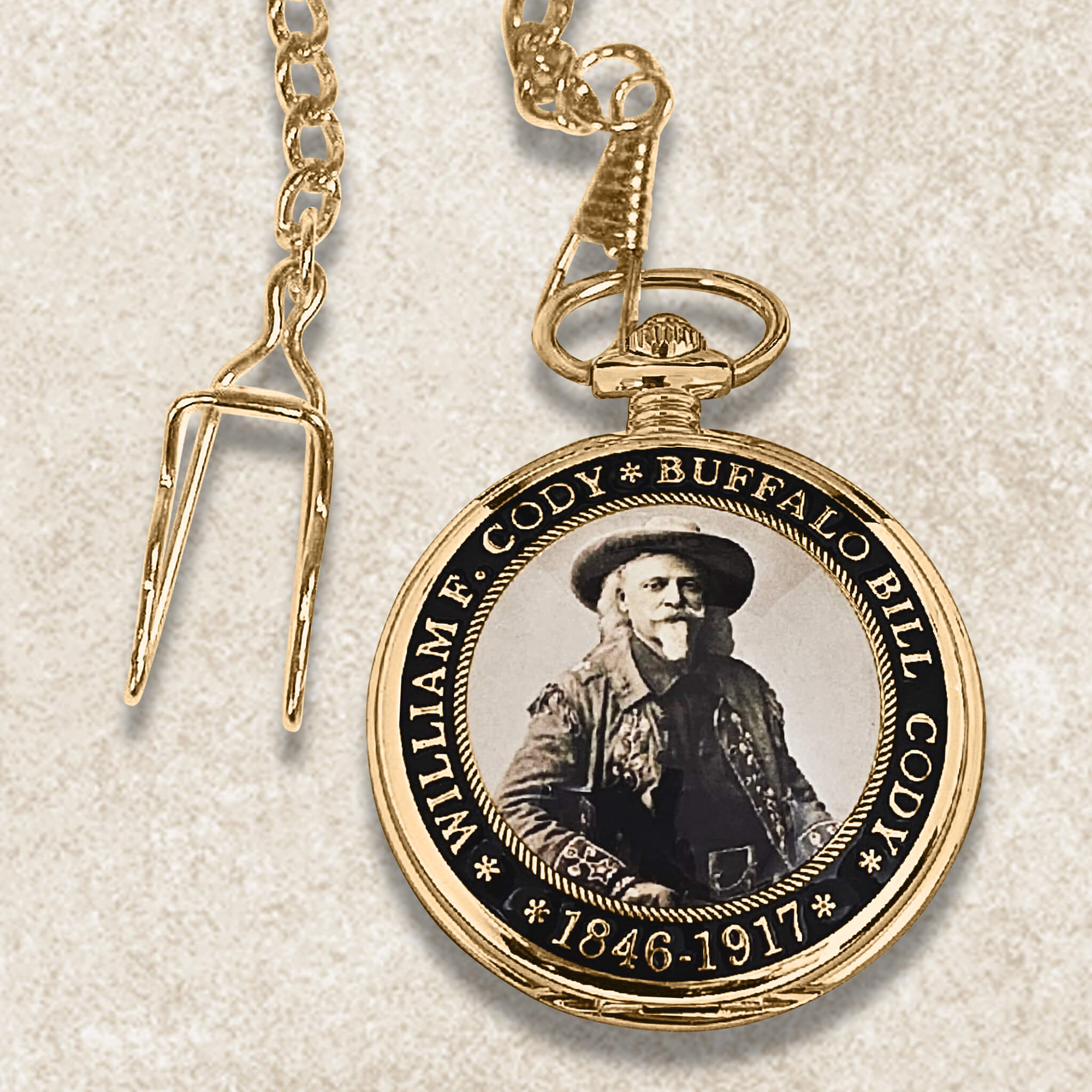 Daniel Steiger Western Legends Buffalo Bill Pocket Watch