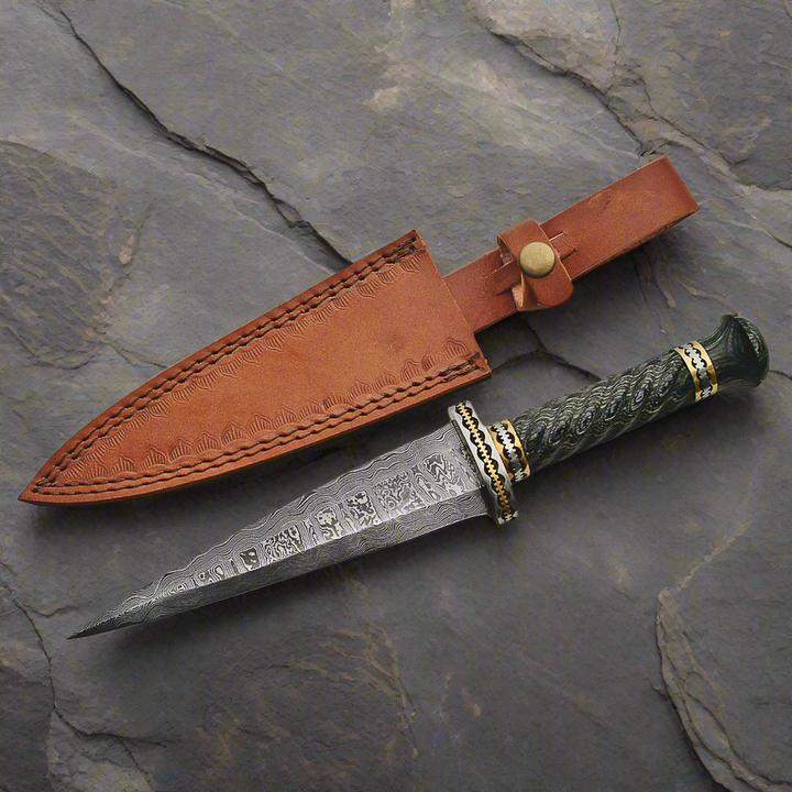 Daniel Steiger Damascus Spiral Dirk Knife
