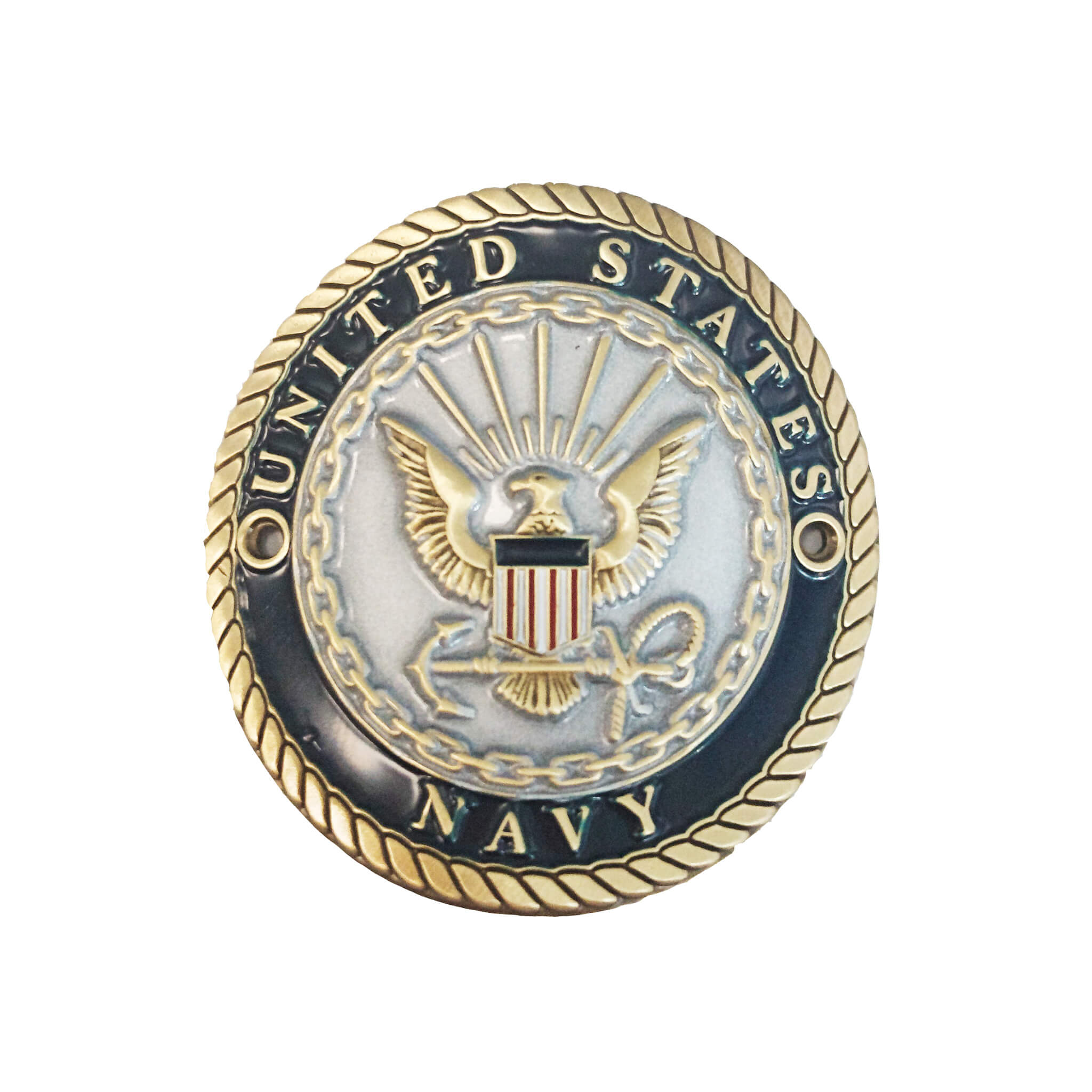 Navy Veterans Walking Cane with detailed United States Navy emblem featuring an eagle shield and anchor design Up To 75% Off Retail