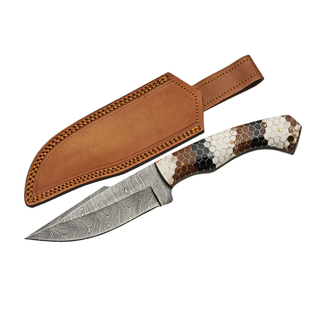 Damascus Viper Knife