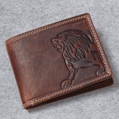 Lion Predator Leather Wallet