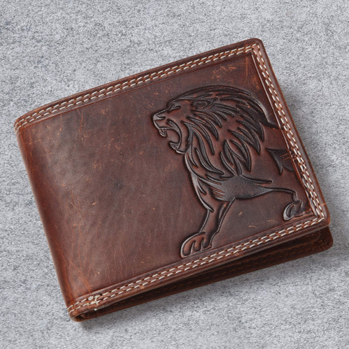 Lion Predator Leather Wallet