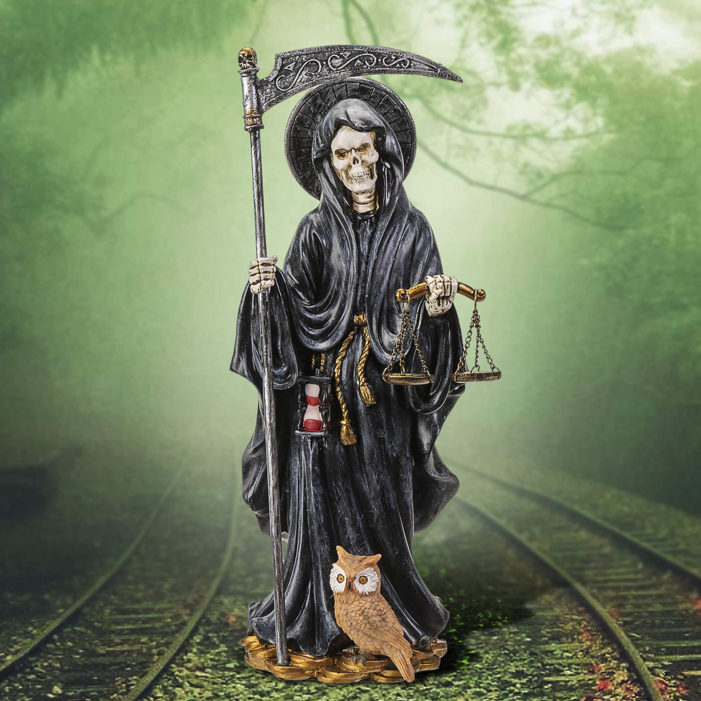 Celestial Protector Santa Muerte Statue