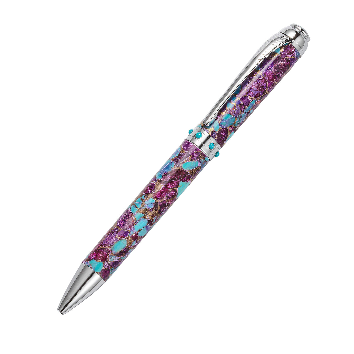 Daniel Steiger Optima Purple Turquoise Silver Pen
