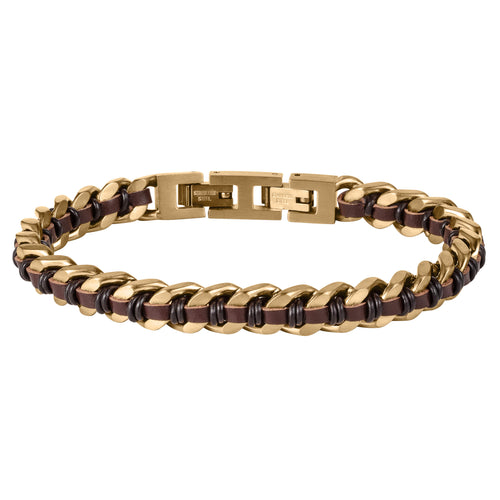 Woven Ridge Brown Men’s Bracelet