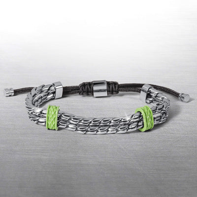 Chromatic Wave Green Men's Bracelet