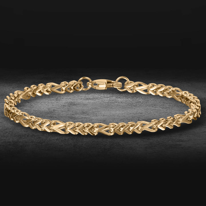 Kodiak Steel Bracelet with an intricate interwoven chain design and secure clasp displayed as elegant jewelry Up To 75% Off Retail