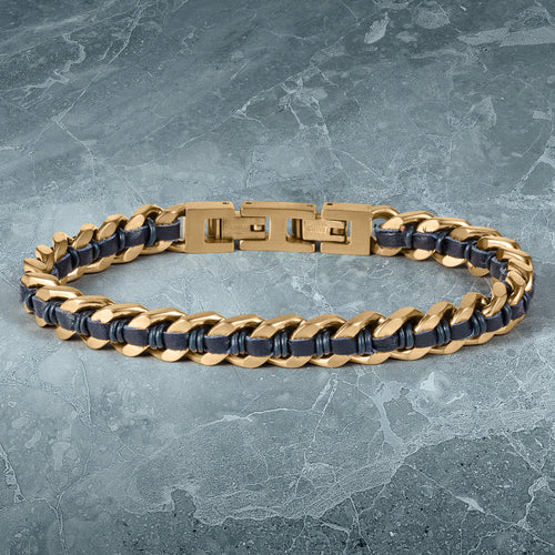 Woven Ridge Blue Men’s Bracelet