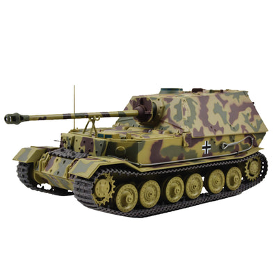 Elefant Heavy Tank Destroyer camouflaged military vehicle with long cannon and tracked wheels shown in detailed view Up To 75% Off Retail