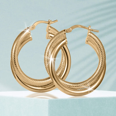 Lucente Hoop Round Earrings