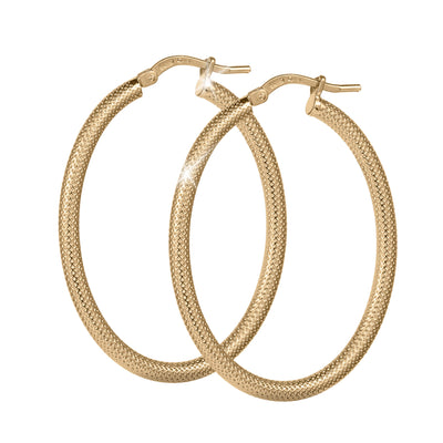 Lucente Hoop Oval Earrings