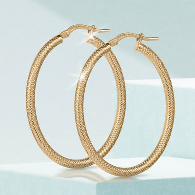 Lucente Hoop Oval Earrings