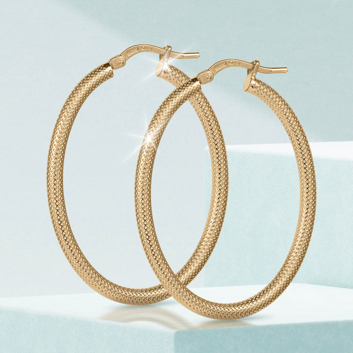 Lucente Hoop Oval Earrings