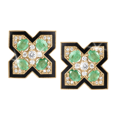Daniel Steiger Emerald Eclipse Earrings
