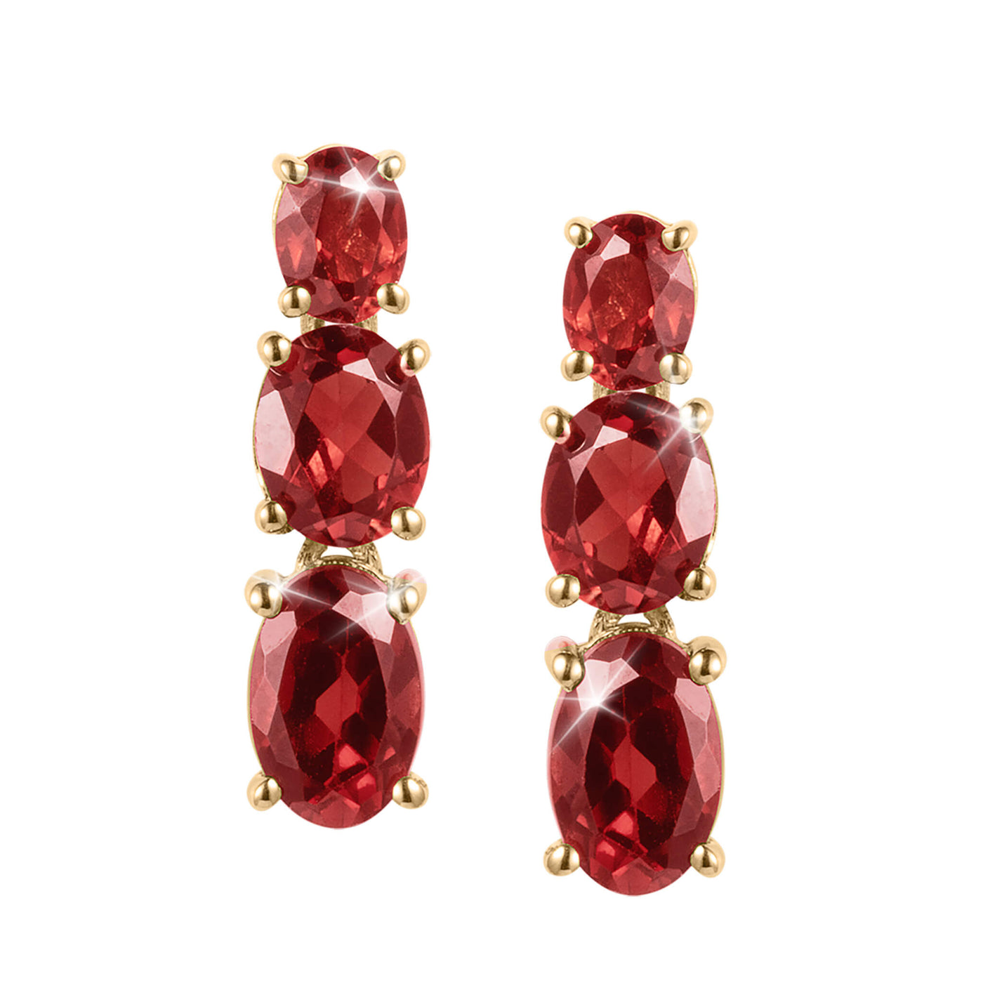 Garnet Glimmer Earrings