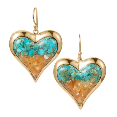Sunlit Shore Heart Earrings