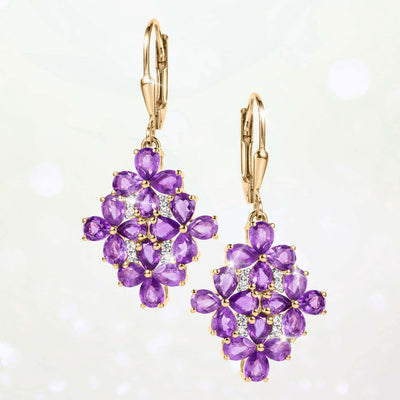 Daniel Steiger Amethyst Azalea Earrings