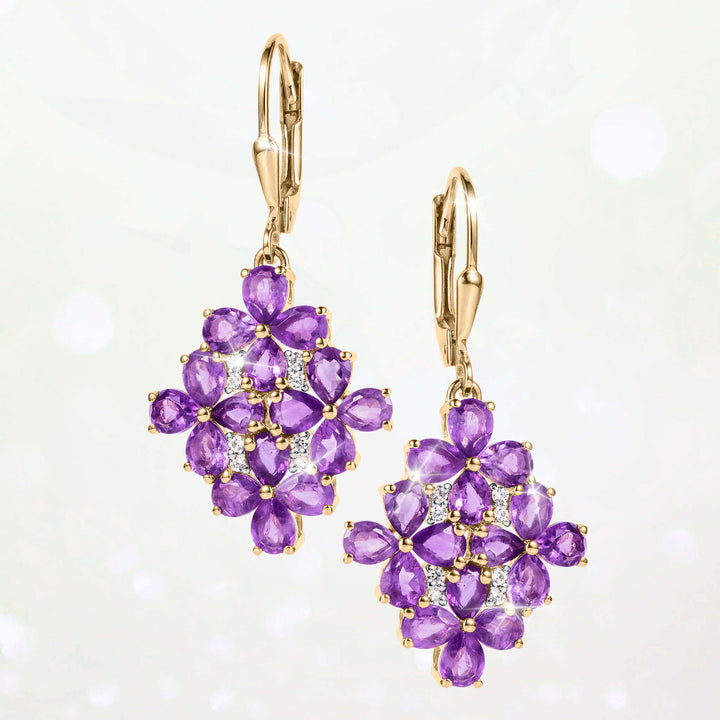 Daniel Steiger Amethyst Azalea Earrings