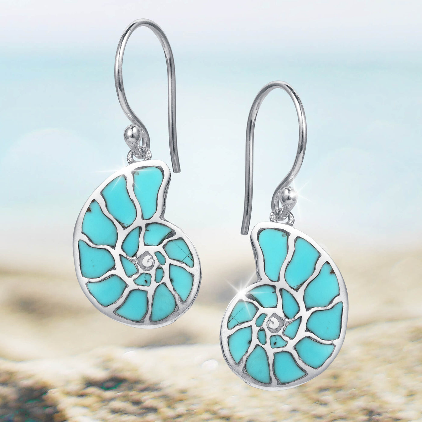 Daniel Steiger Turquoise Seascape Earrings