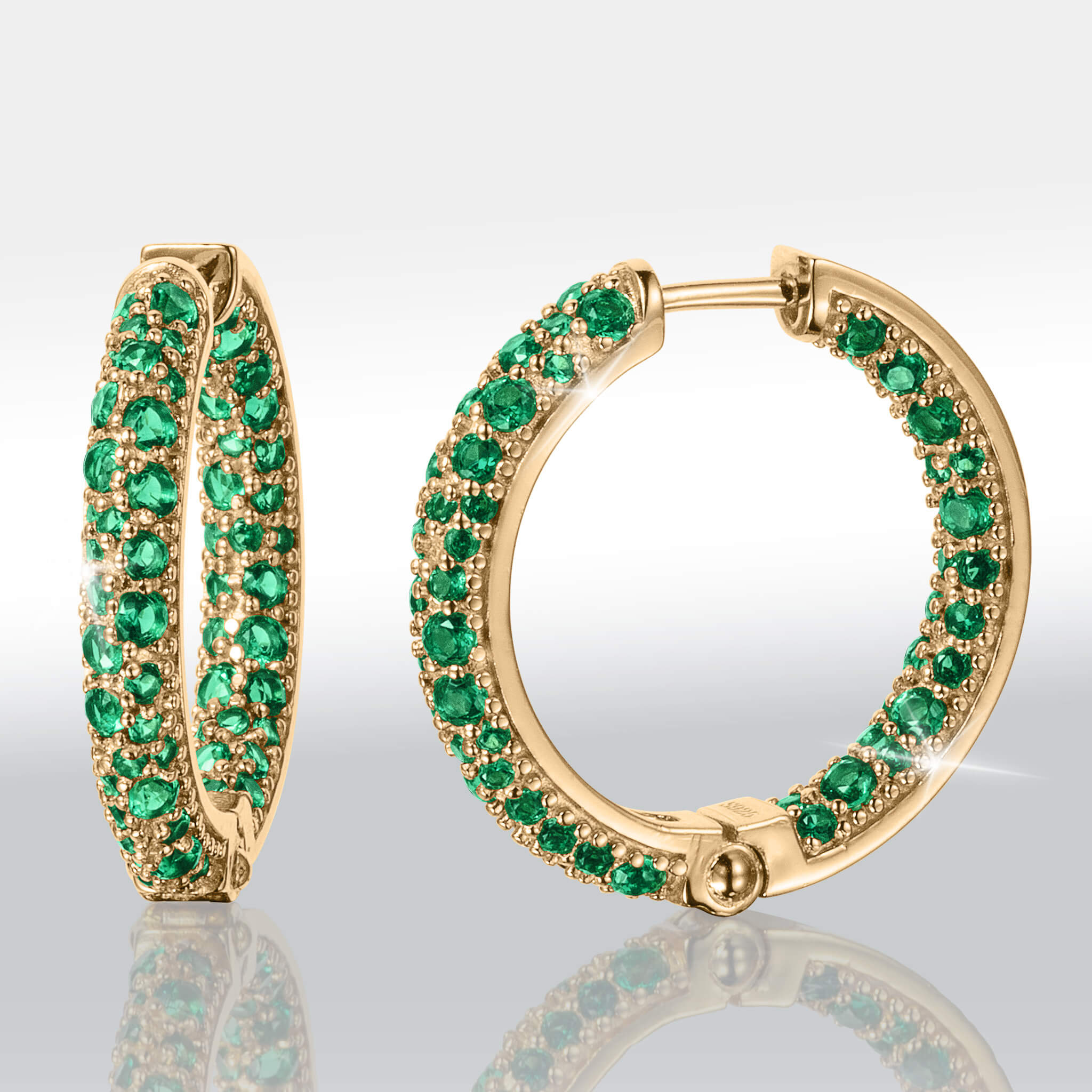 Twilight Prismatic Evergreen Hoop Earrings