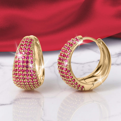 Nova Vivid Red Hoop Earrings