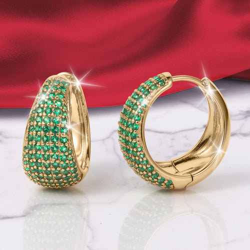 Nova Vivid Green Hoop Earrings