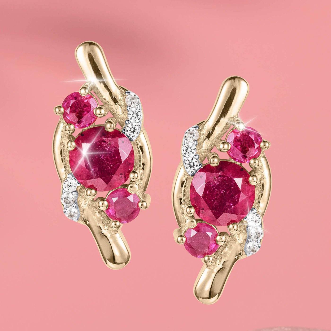 Ruby Glow Earrings